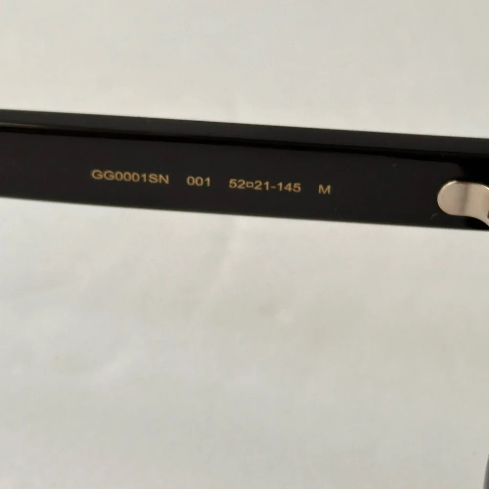 Authentic Gucci Smoke Square Men's Sunglasses GG0001SN 001
